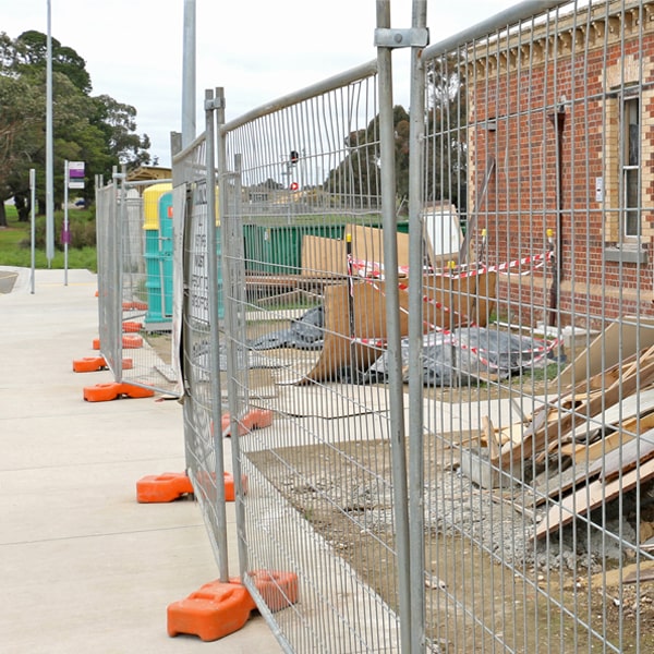 what's the process for scheduling the pickup of the temporary fence once my job or even is completed